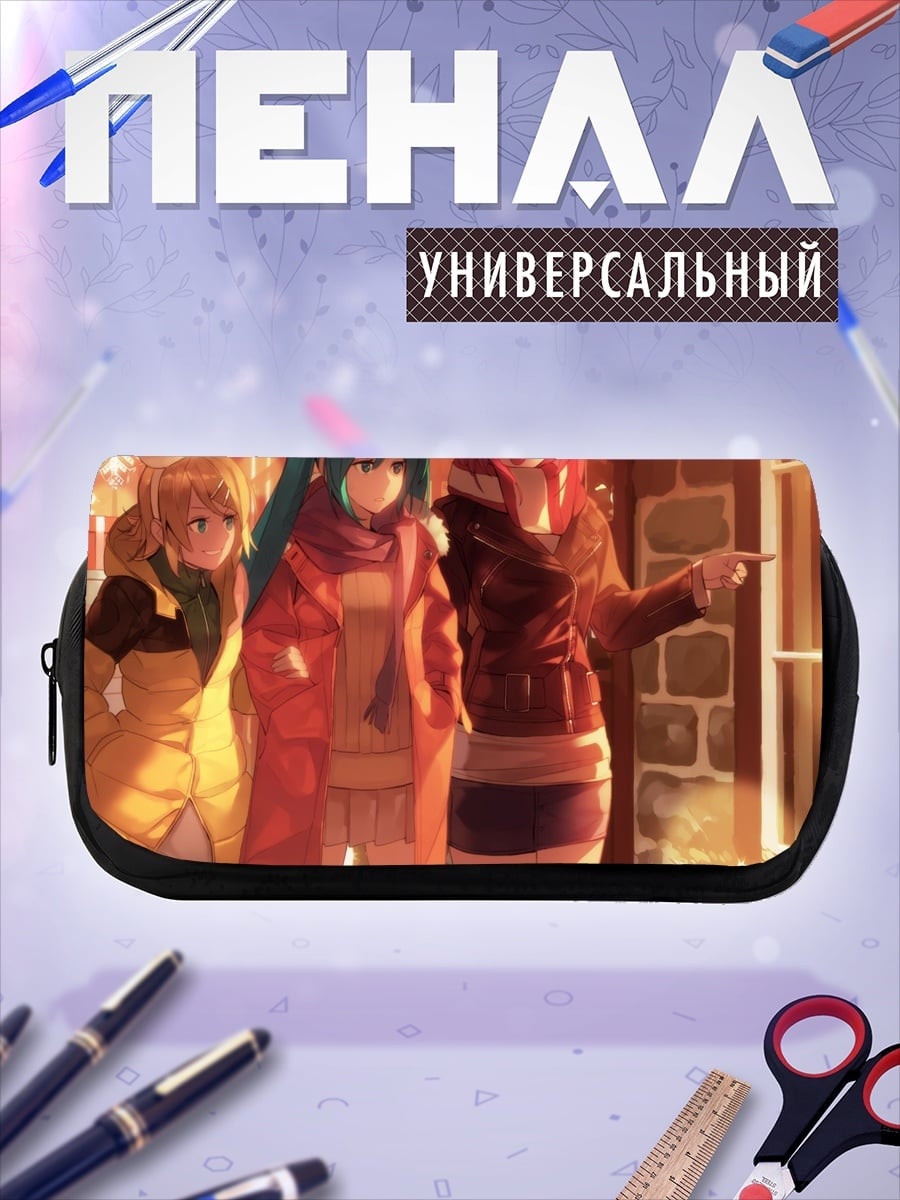 Пенал-косметичка аниме девушки зима
