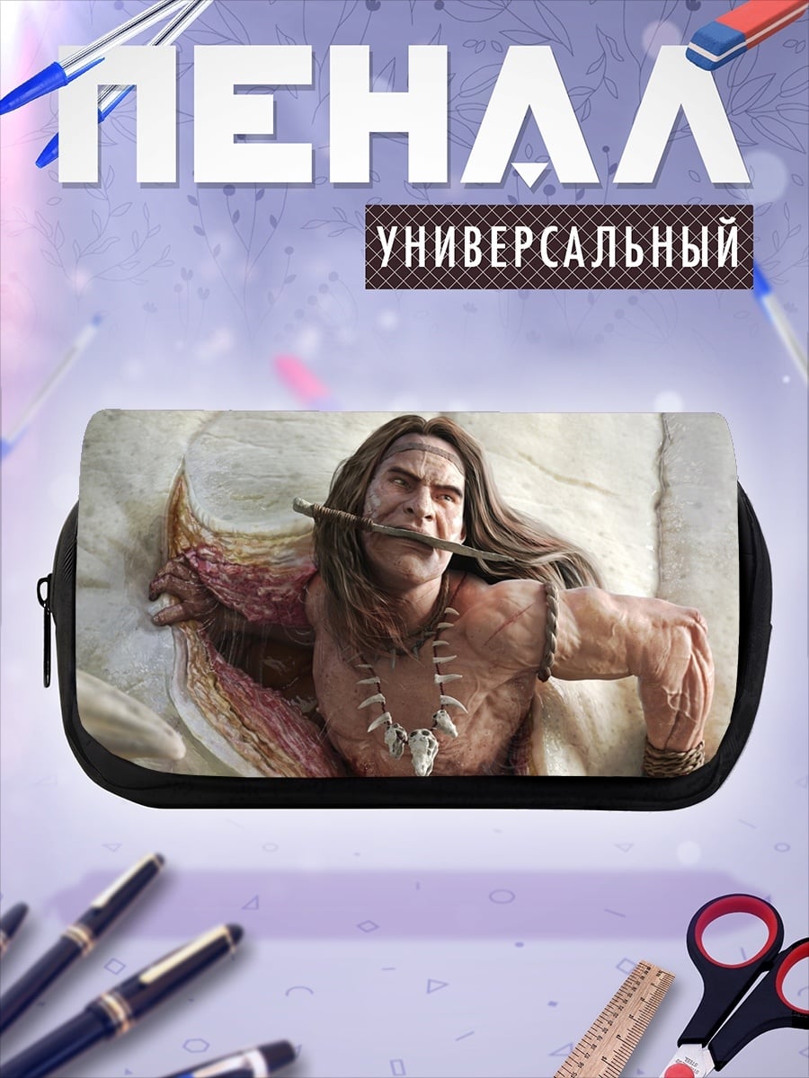 Пенал-косметичка воин с палкой во рту