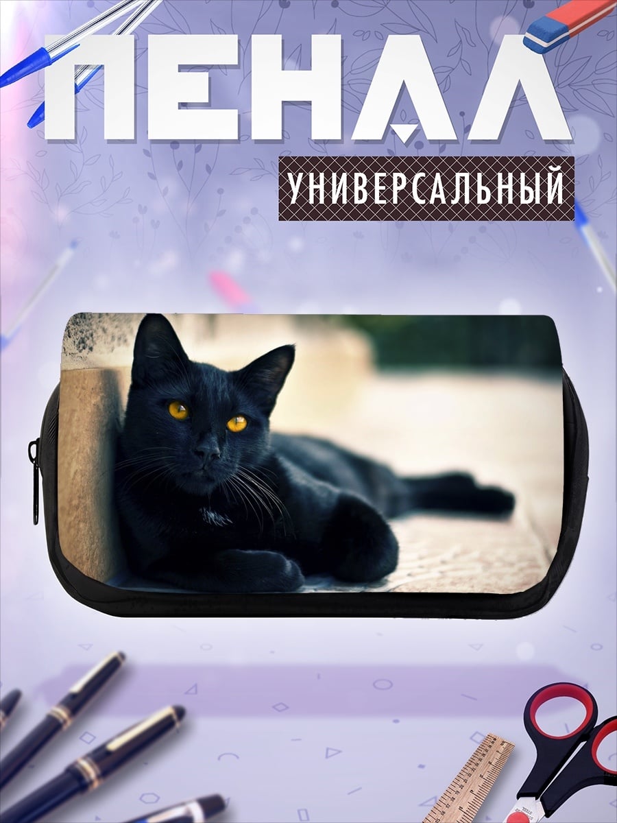 Пенал-косметичка Черный кот