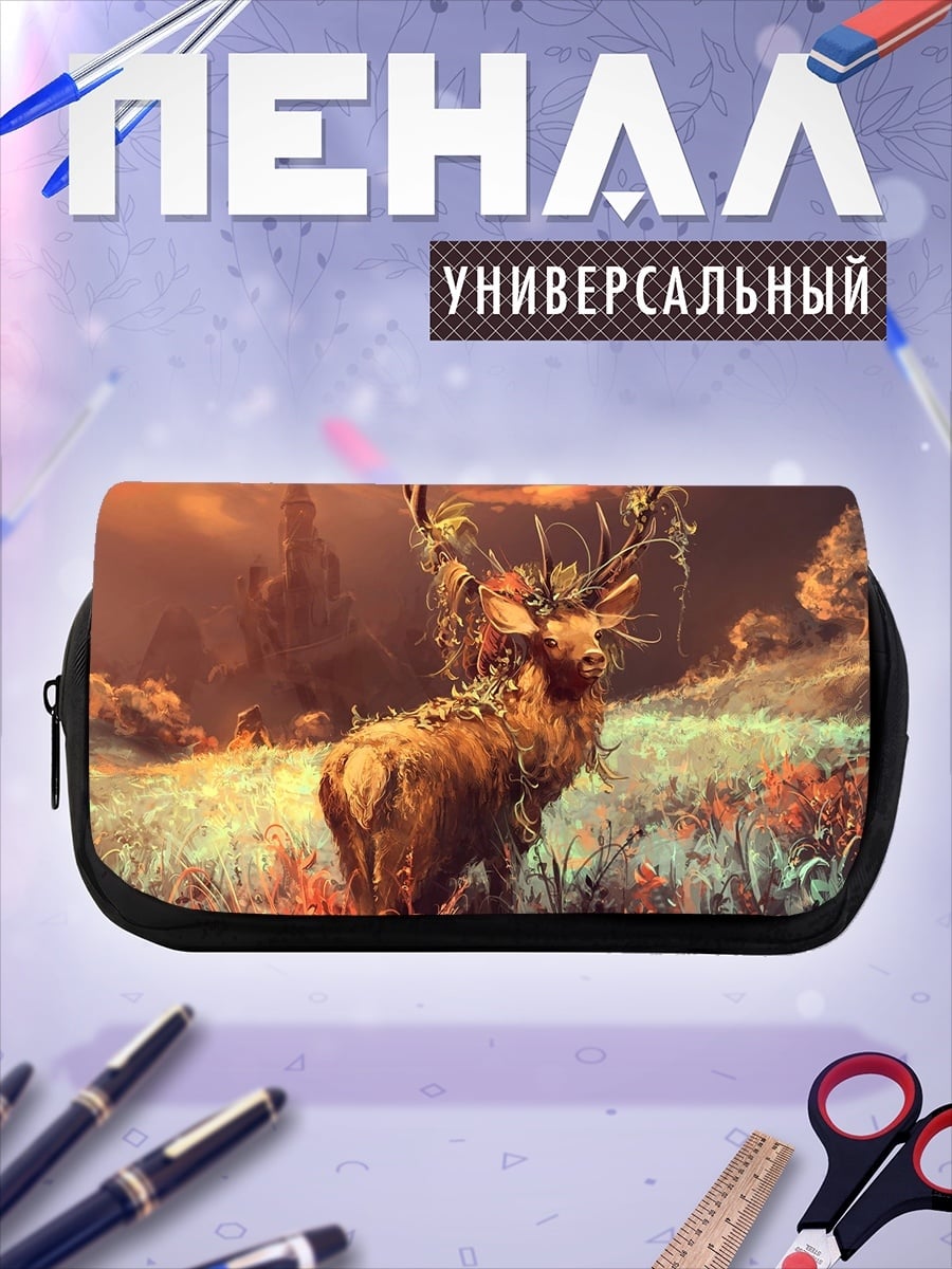 Пенал-косметичка Олень в осеннем лесу