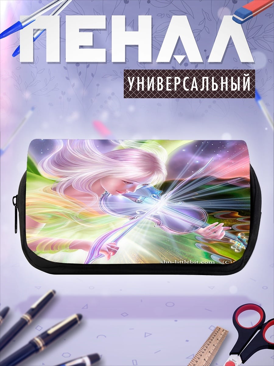 Пенал-косметичка ангел с арфой