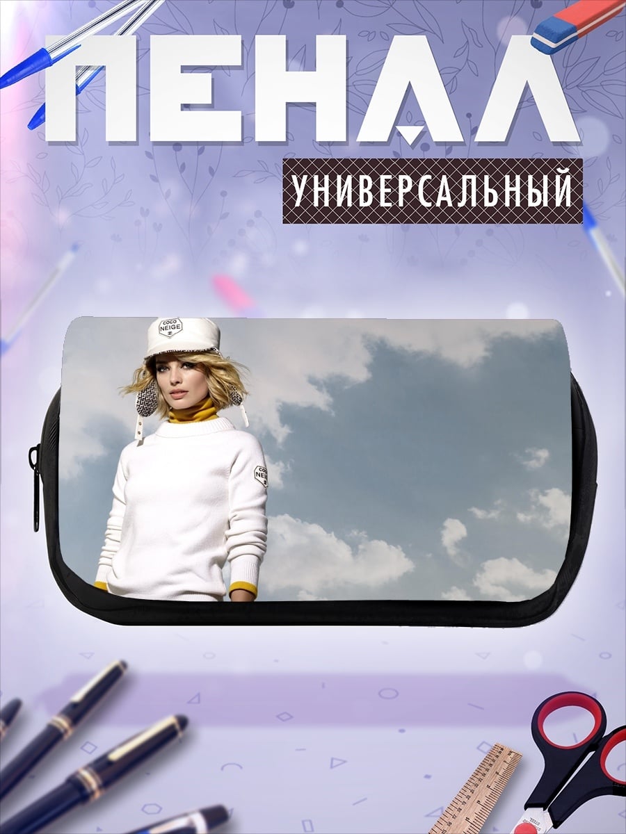 Пенал-косметичка Девушка в кепке