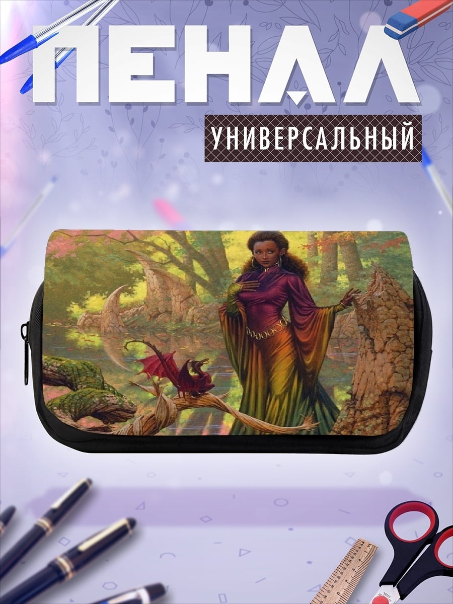 Пенал-косметичка Девушка в лесу