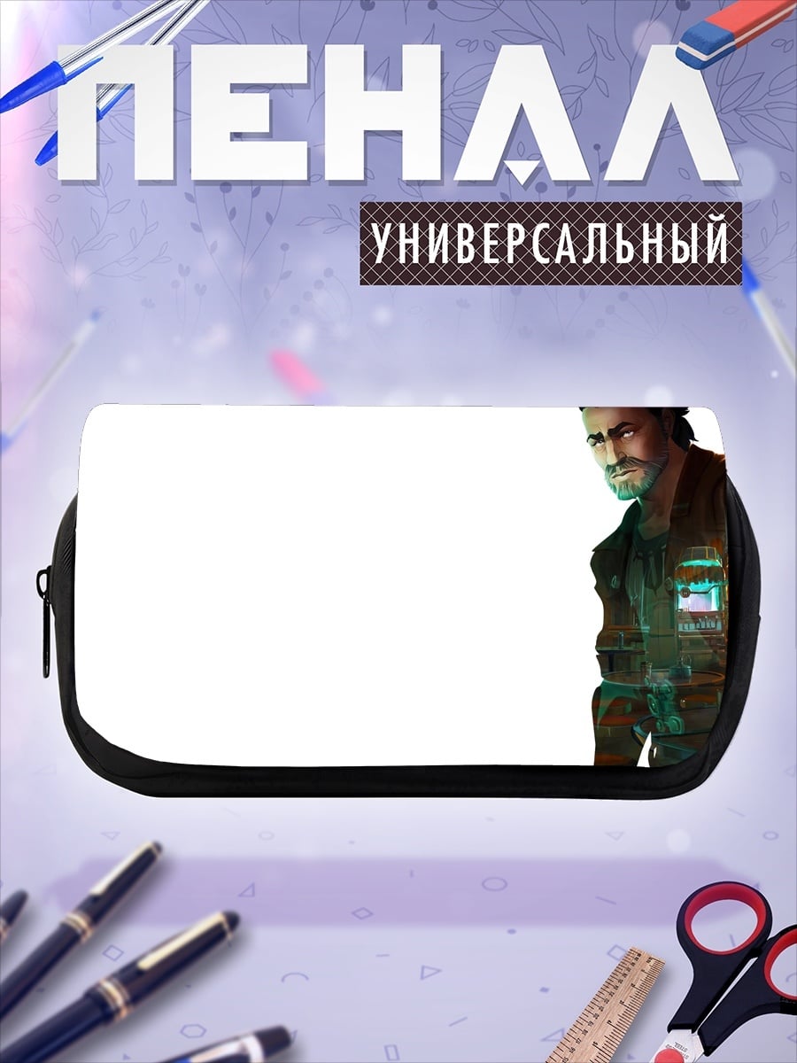 Пенал-косметичка Мужчина в киберпанк стиле