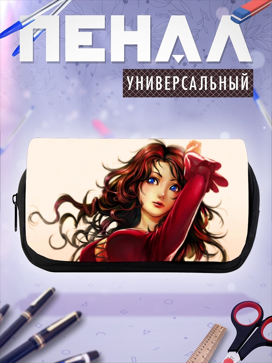 Пенал-косметичка Аниме девушка