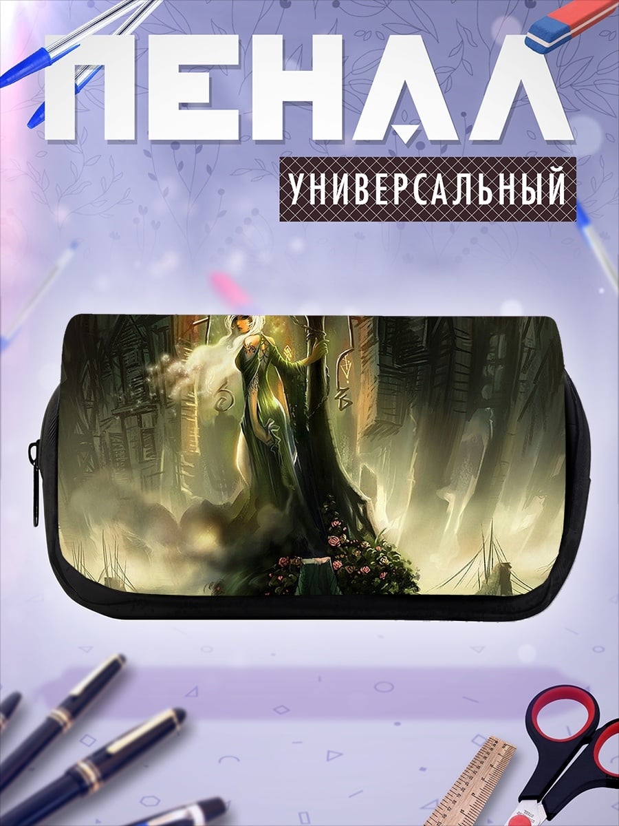 Пенал-косметичка фэнтези девушка дерево