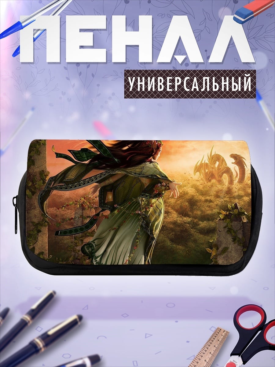 Пенал-косметичка Девушка в плаще