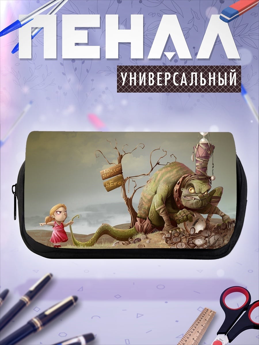 Пенал-косметичка Девочка и монстр