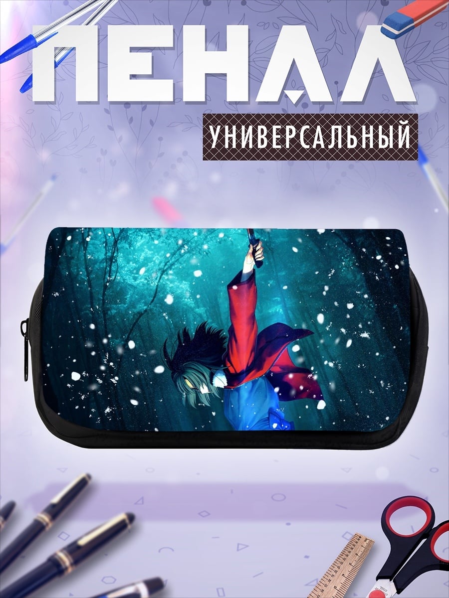Пенал-косметичка Аниме самурай в снегу