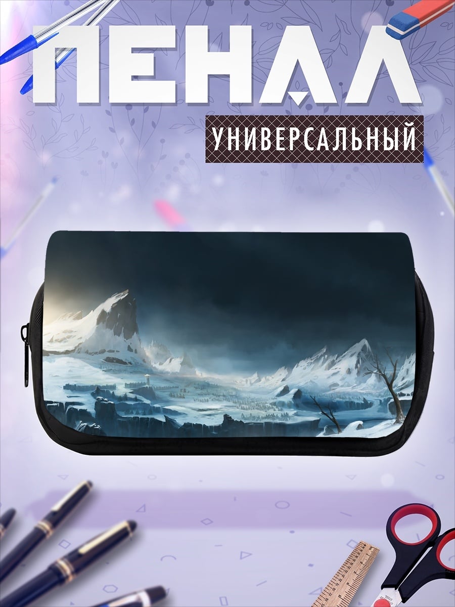 Пенал-косметичка зимний пейзаж