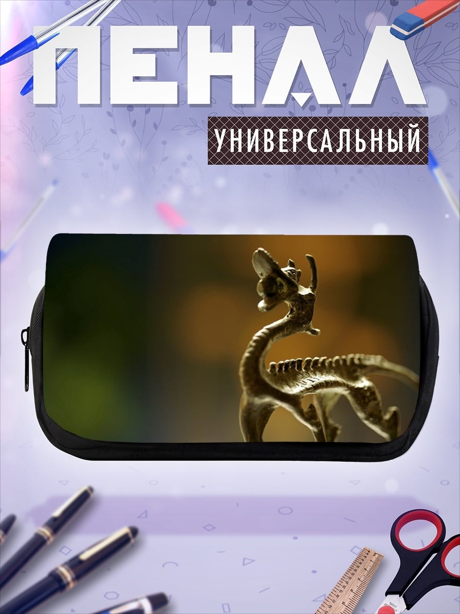 Пенал-косметичка Бронзовая статуэтка оленя