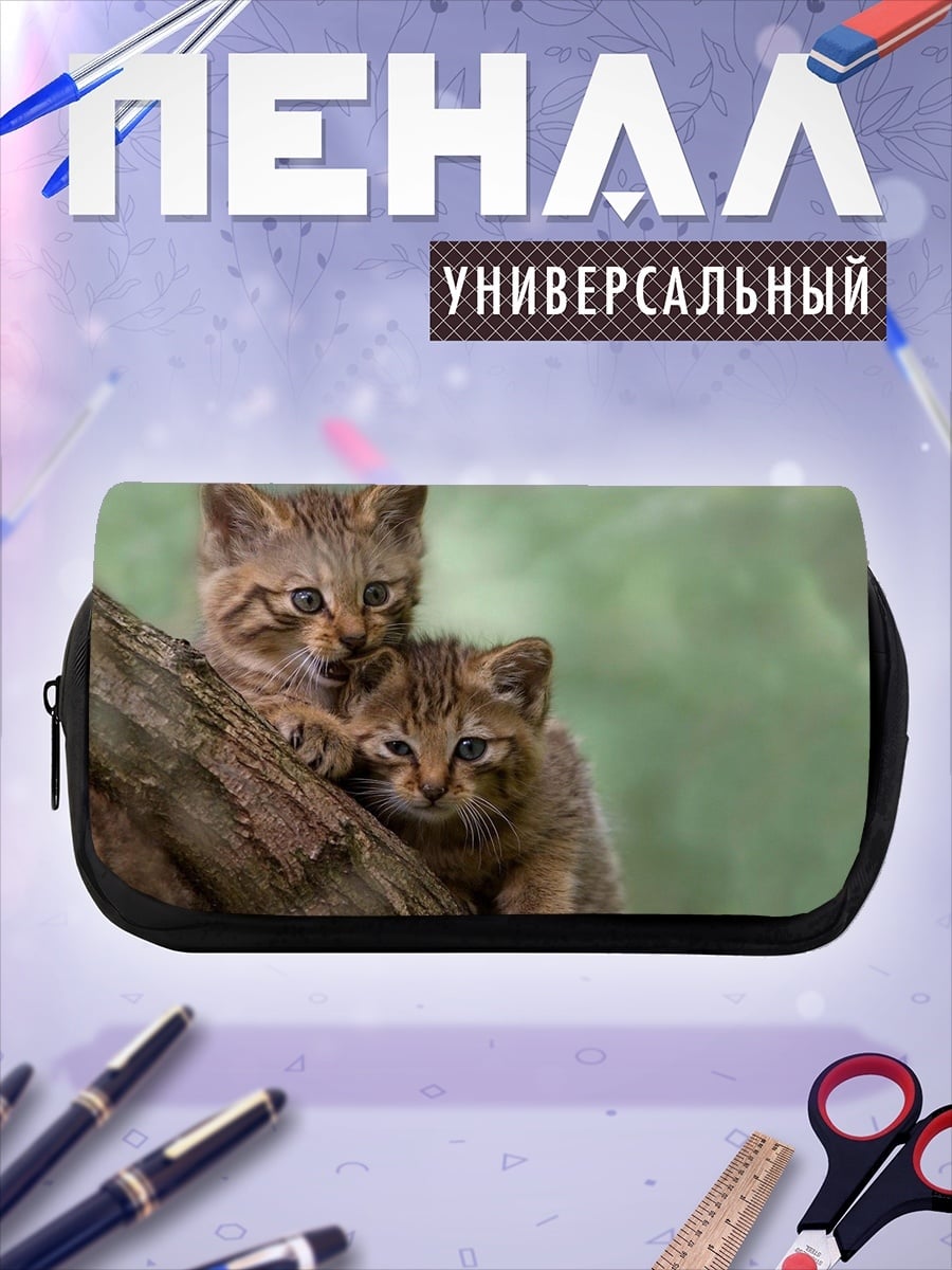 Пенал-косметичка Два диких котенка