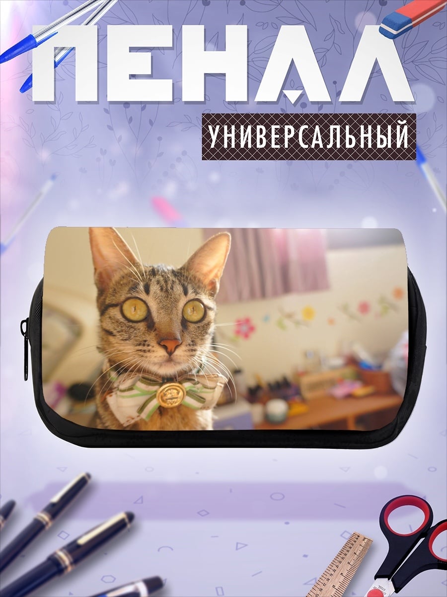 Пенал-косметичка кот с бабочкой