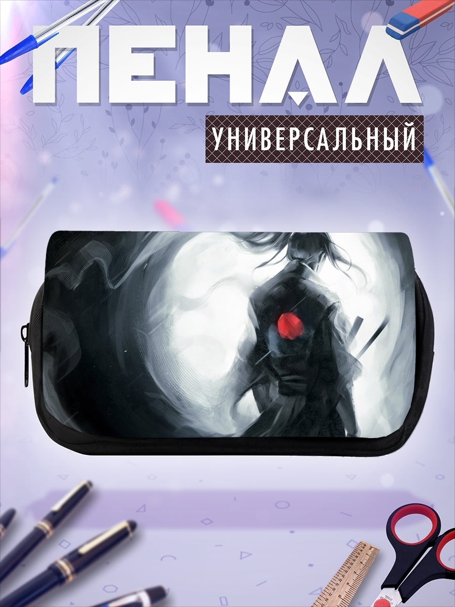 Пенал-косметичка Самурай в лунном свете