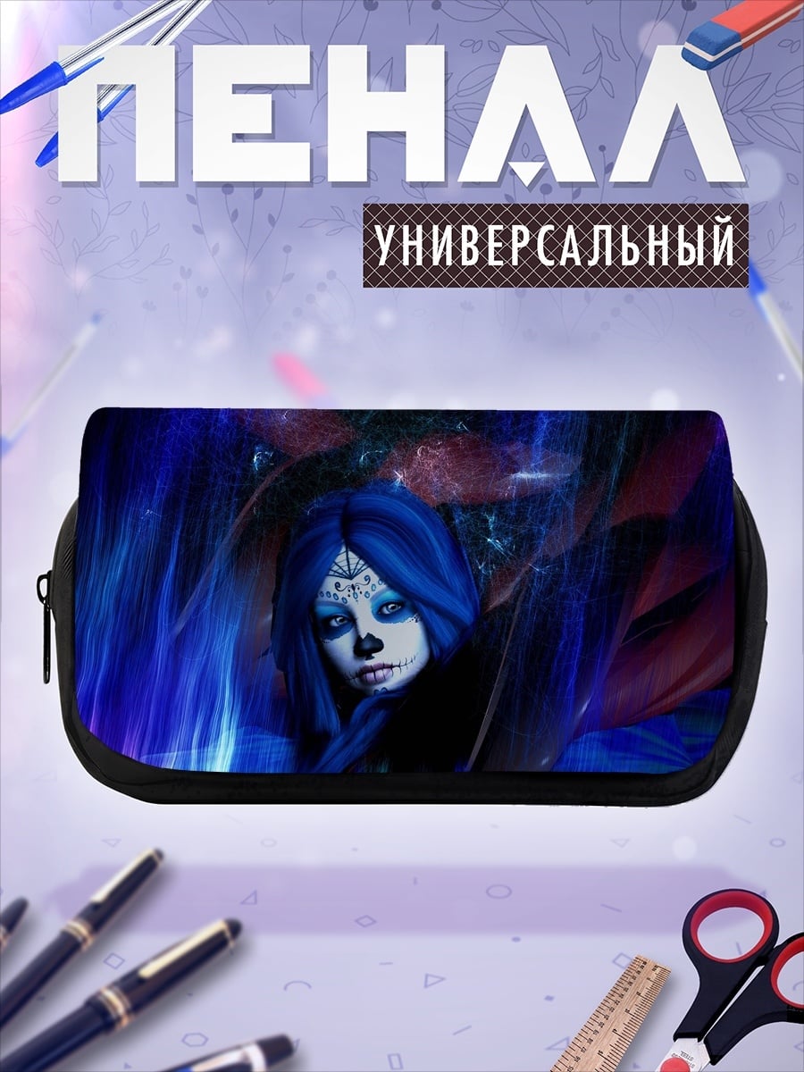 Пенал-косметичка Синяя девушка