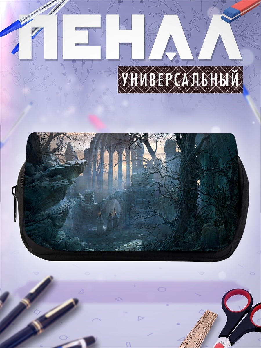Пенал-косметичка Заброшенный храм в лесу