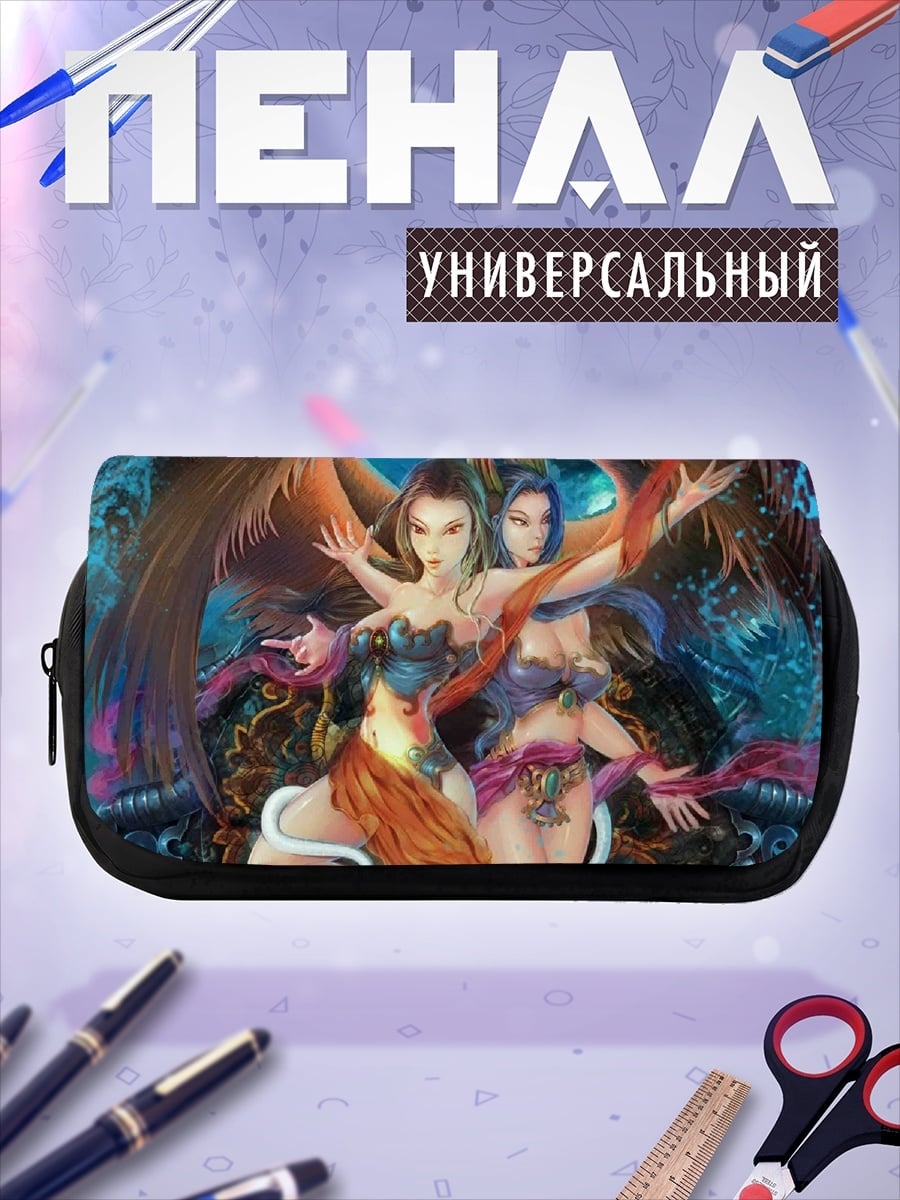 Пенал-косметичка Две девушки ангелы