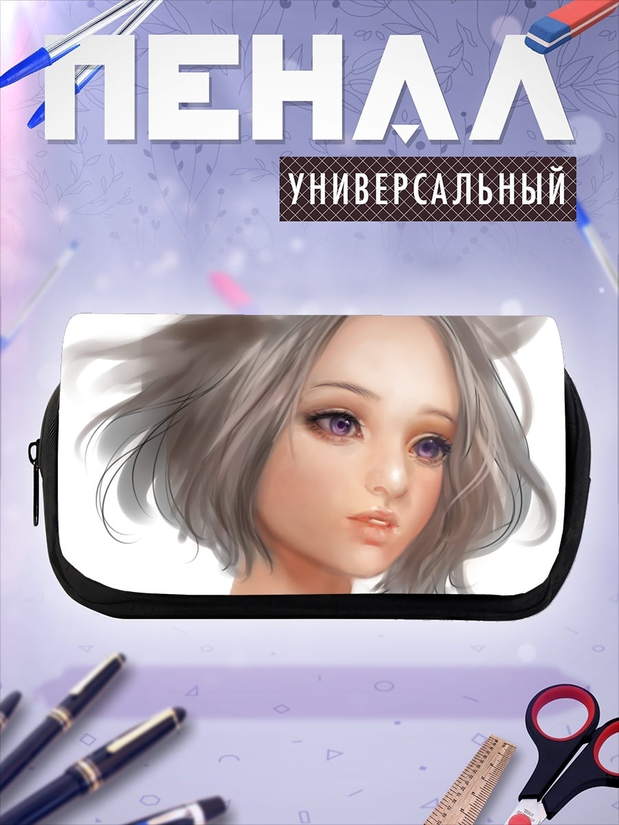Пенал-косметичка Девушка с рогами
