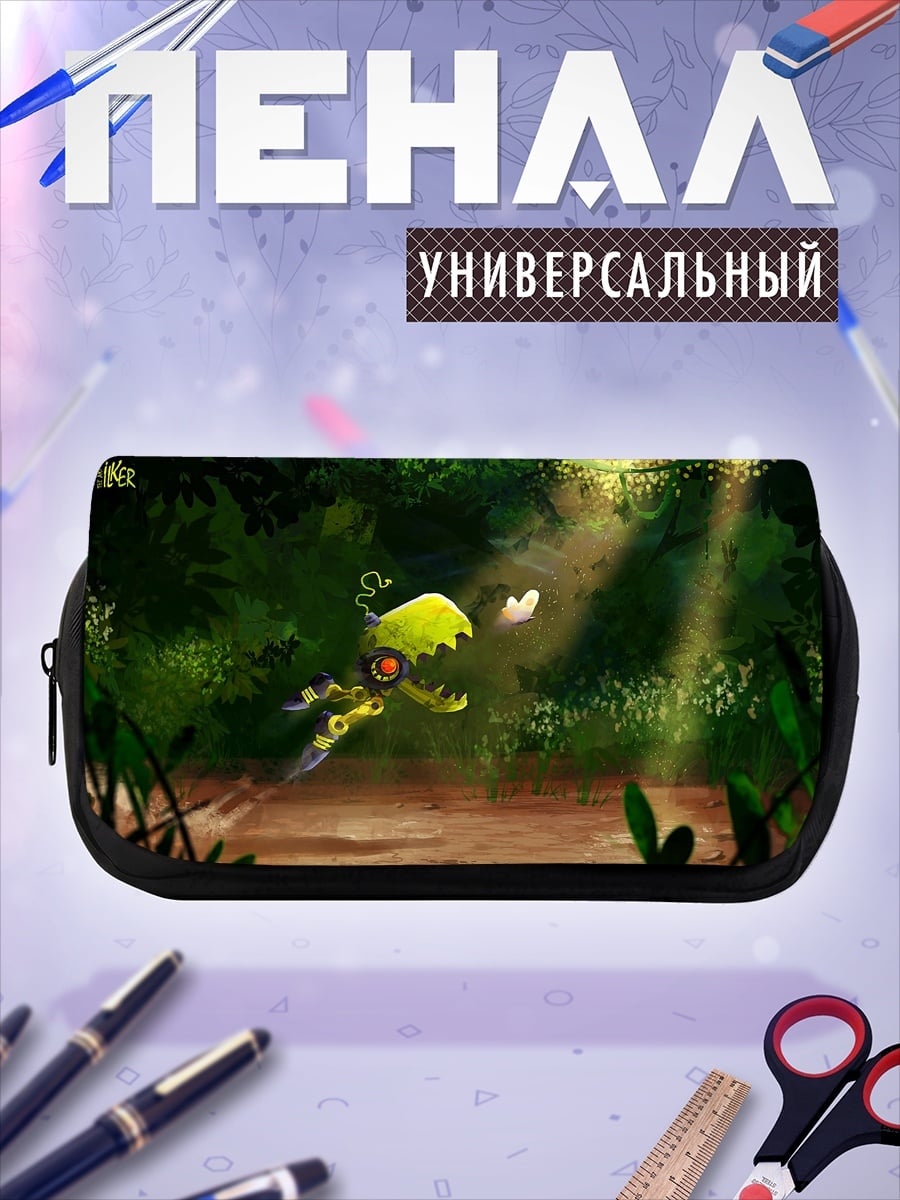 Пенал-косметичка зеленый монстр джунгли