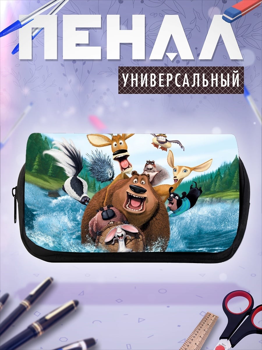 Пенал-косметичка лесные звери