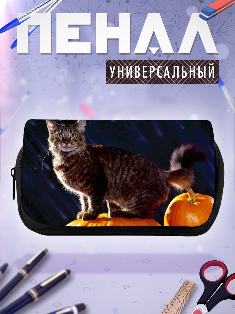 Пенал-косметичка Кошка на тыкве