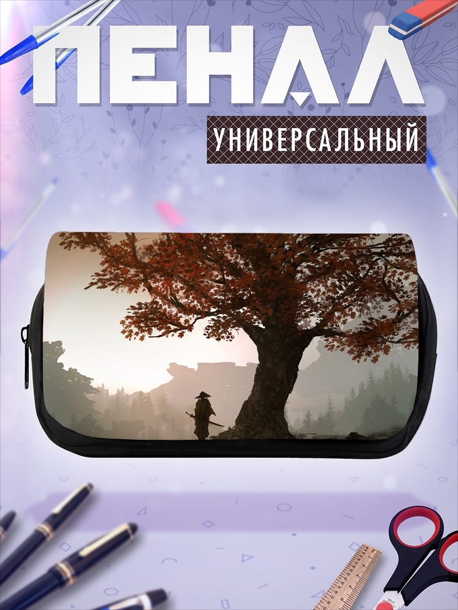 Пенал-косметичка Самурай под деревом
