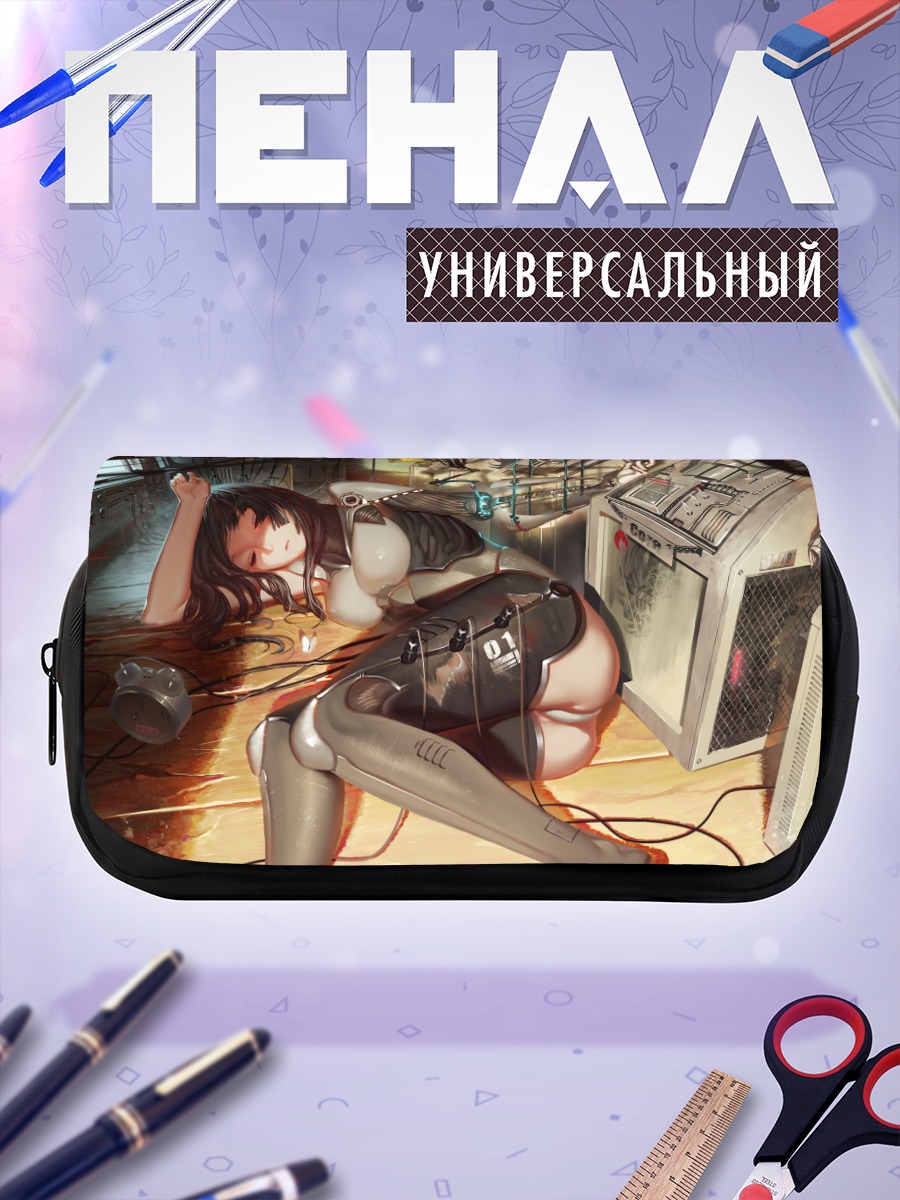 Пенал-косметичка Спящая техник с бабочкой