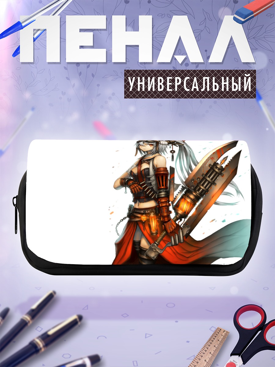 Пенал-косметичка Девушка с мечом
