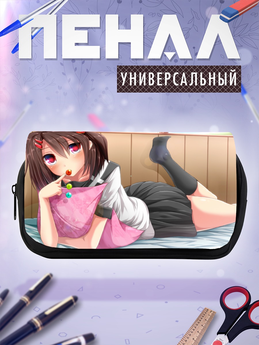 Пенал-косметичка Девушка с леденцом