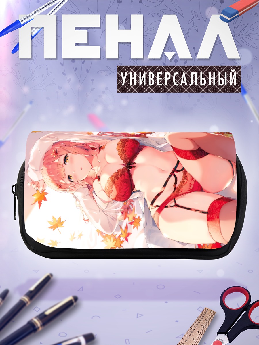 Пенал-косметичка Девушка в кленовых листьях