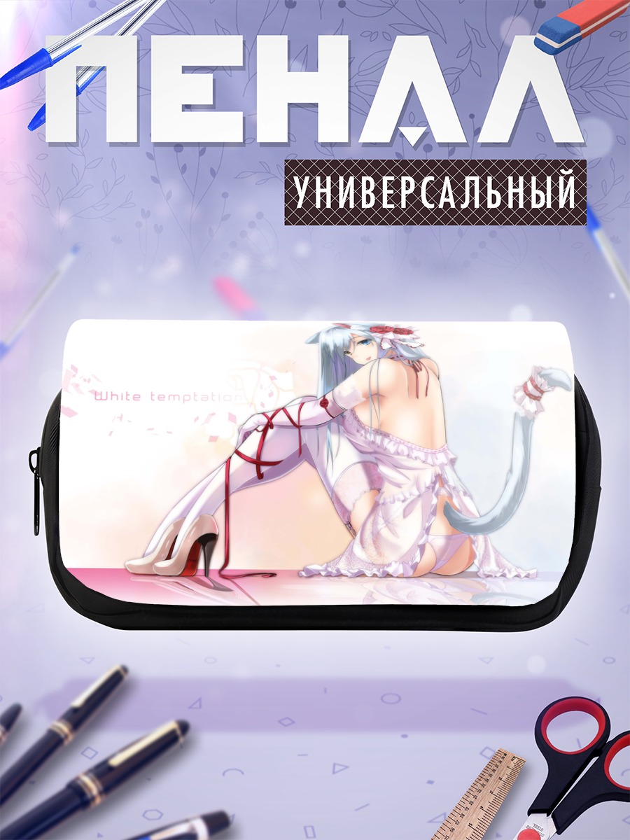 Пенал-косметичка Кошкодевочка в цветах