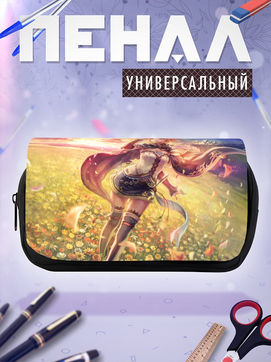 Пенал-косметичка Блондинка в цветах