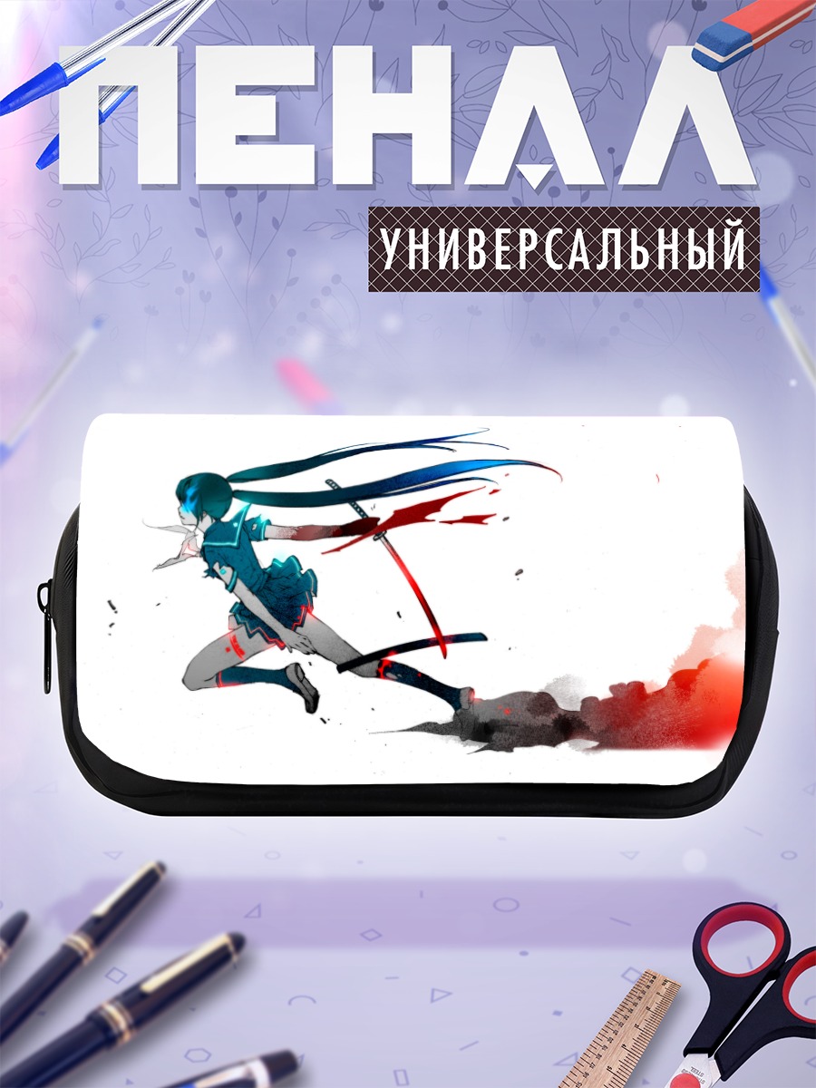 Пенал-косметичка Мику Хацунэ с мечом
