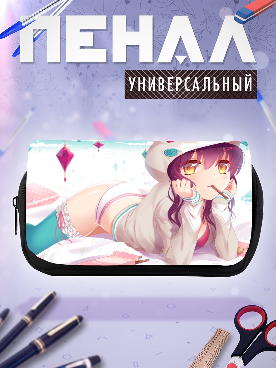 Пенал-косметичка Девушка с поки