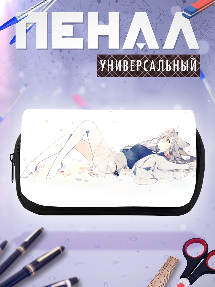 Пенал-косметичка Кошкодевочка в лепестках