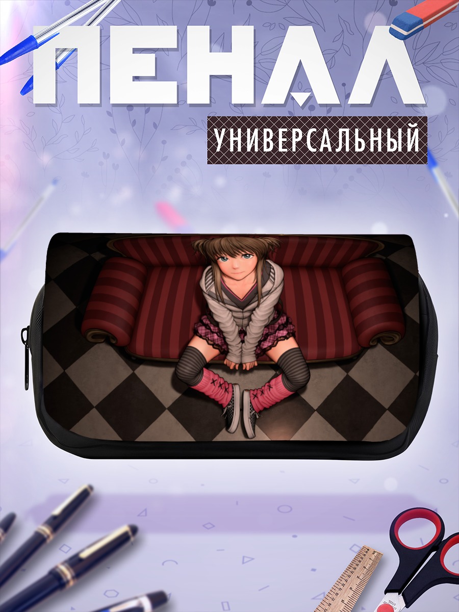 Пенал-косметичка Девочка в капюшоне
