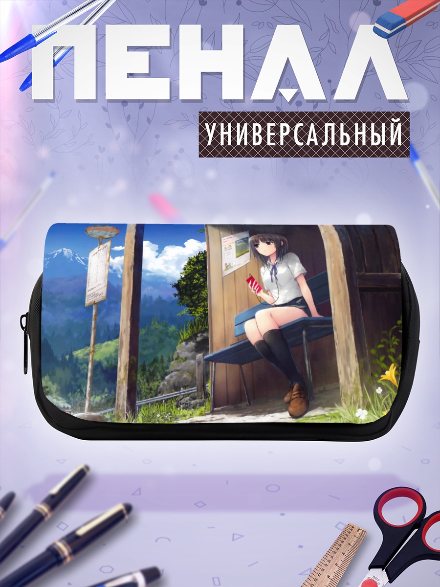 Пенал-косметичка Девушка в наушниках