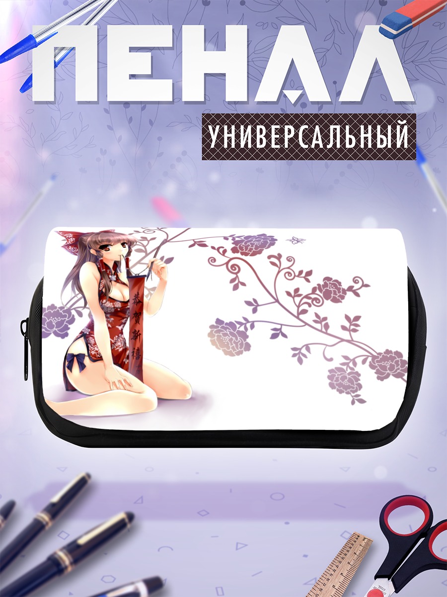 Пенал-косметичка Рейму Хакурей в цветах