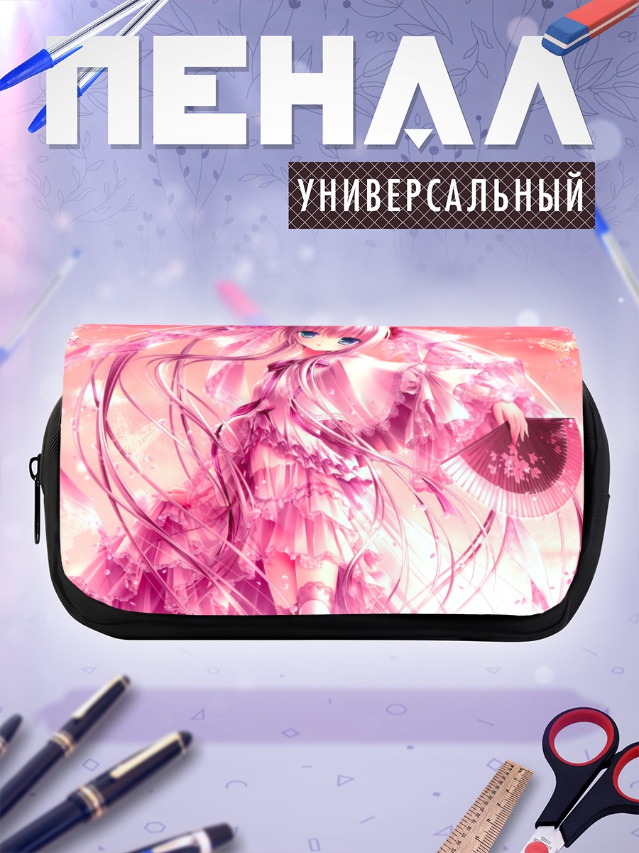 Пенал-косметичка Мику Хацунэ в розовом