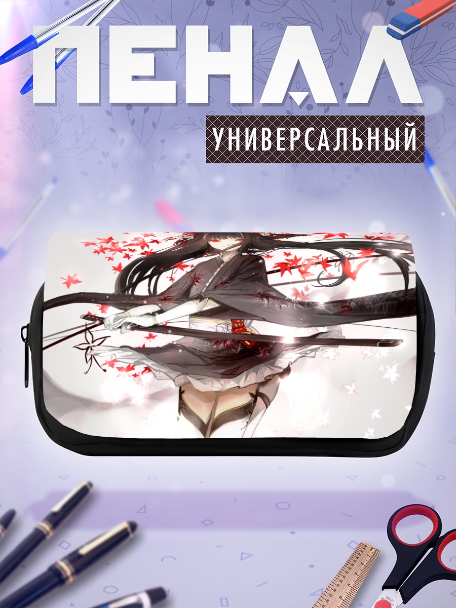 Пенал-косметичка Девушка с катаной
