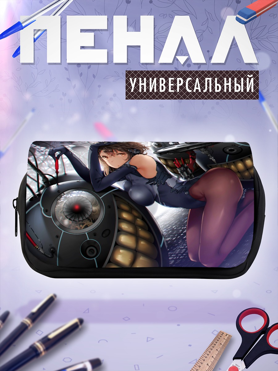 Пенал-косметичка Девушка в мехе