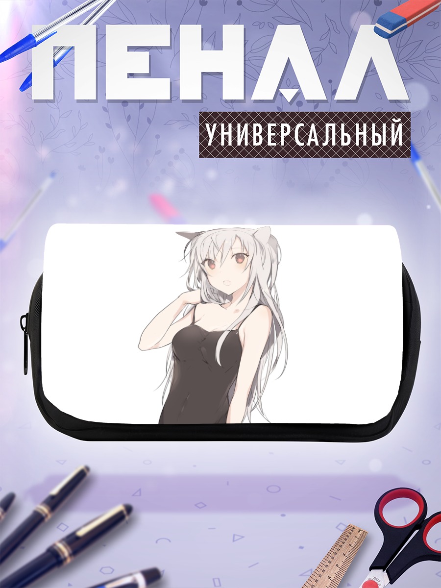 Пенал-косметичка Девушка с ушками