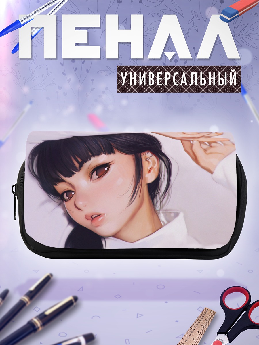 Пенал-косметичка Девушка с косами