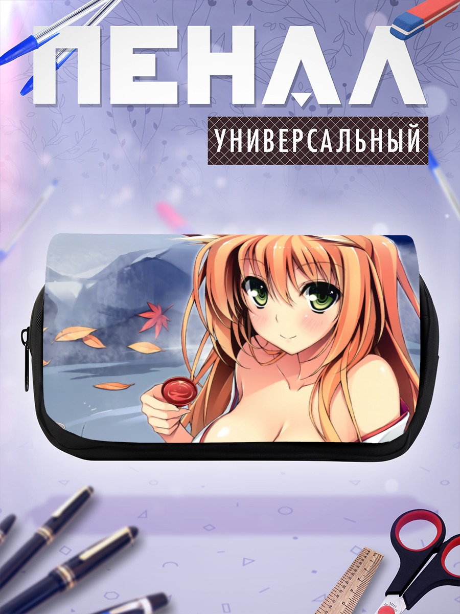 Пенал-косметичка Девушка-лиса с саке