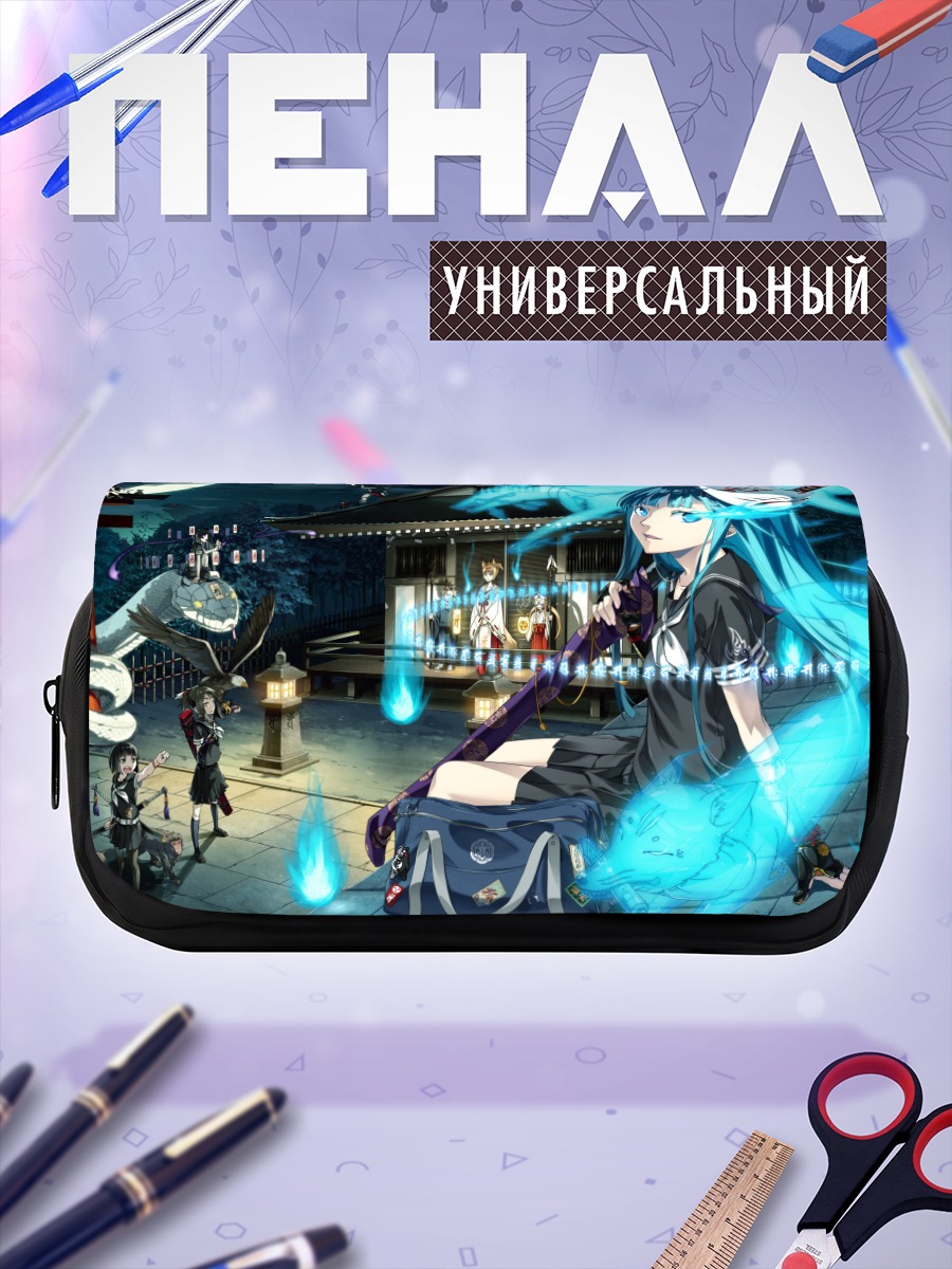 Пенал-косметичка Мику Хацунэ с лисой