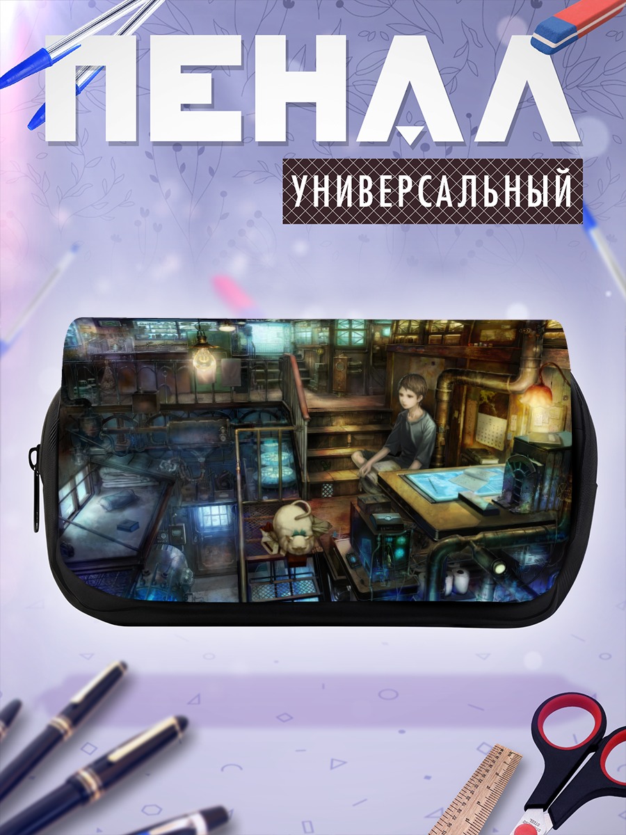 Пенал-косметичка Кот в клетке