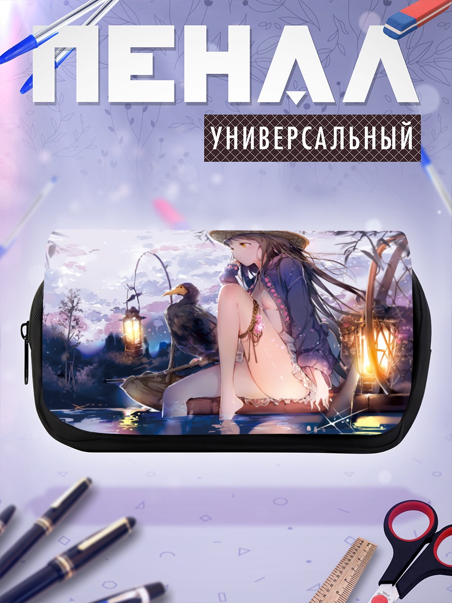 Пенал-косметичка Девушка на лодке