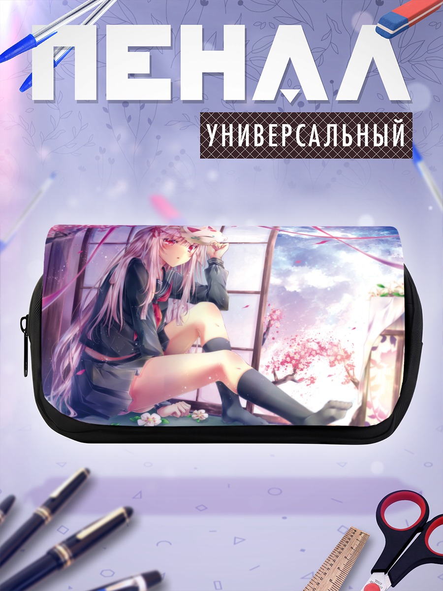 Пенал-косметичка Девушка в сакуре