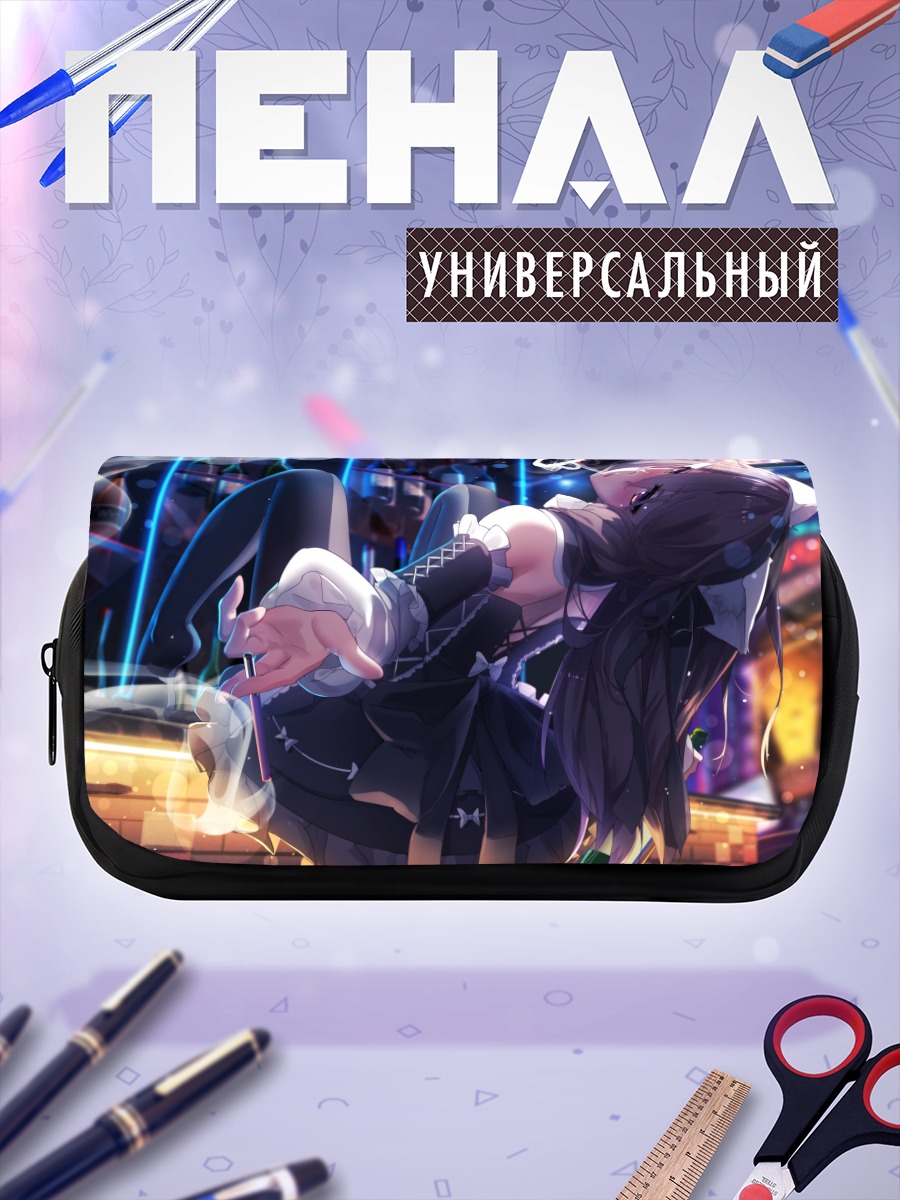 Пенал-косметичка Мику Хацунэ в неоновом свете