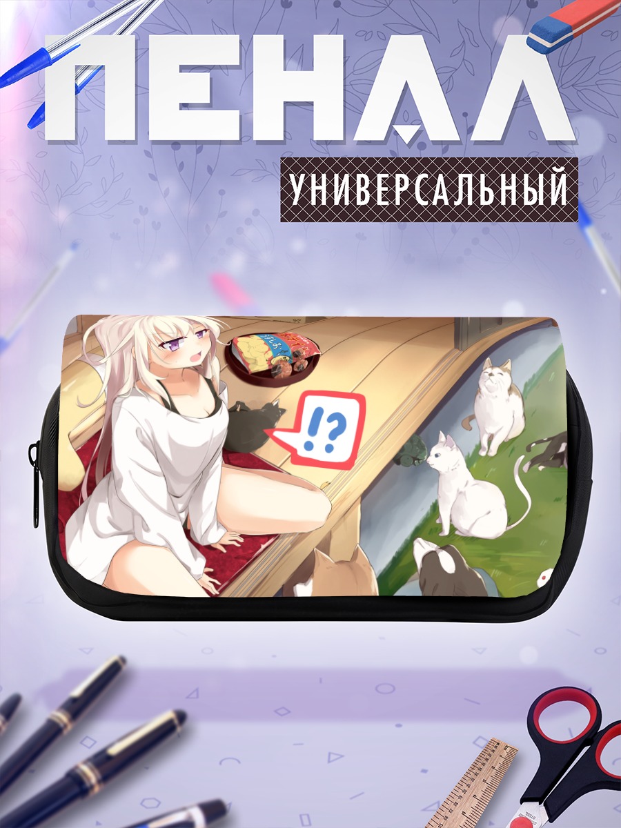 Пенал-косметичка Мизуки-тян с котами